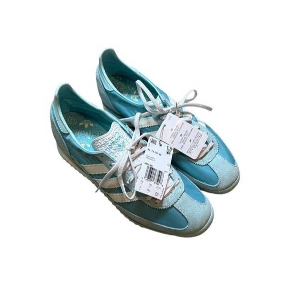 Adidas Originals Womens Size 9 Mint Aqua White SL 72 OG Shoes Sneakers JI0199 - Picture 2 of 10